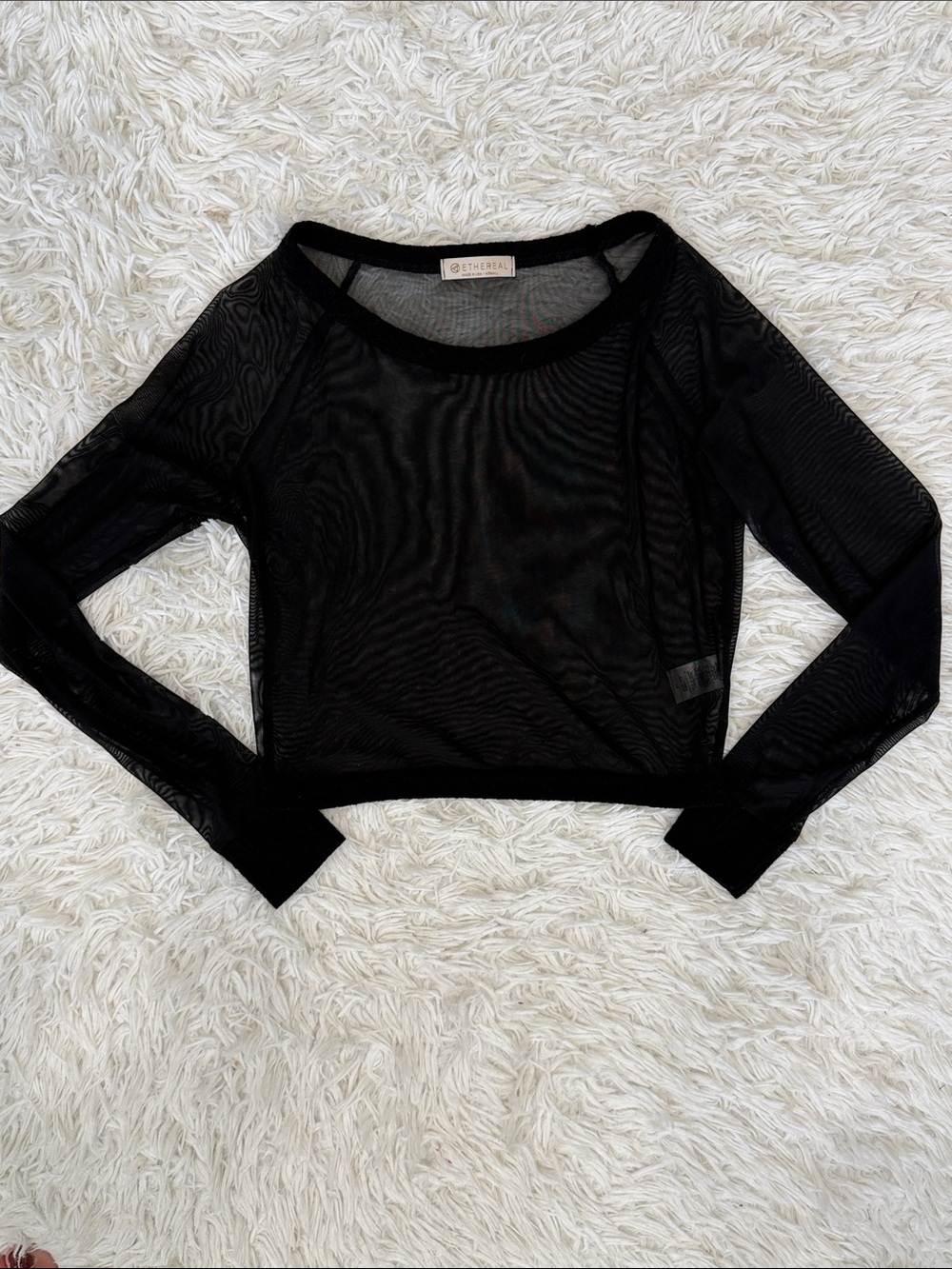 Ethereal Sexy Black Goth Mesh Top Size XS